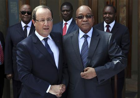 Francois Hollande and Jacob Zuma